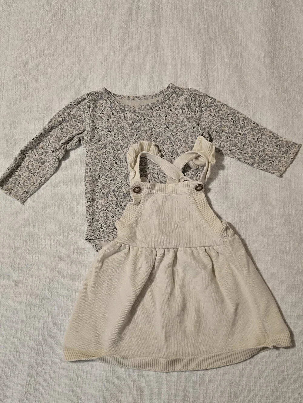 100% Cotton Floral Baby Bodysuit and Dress